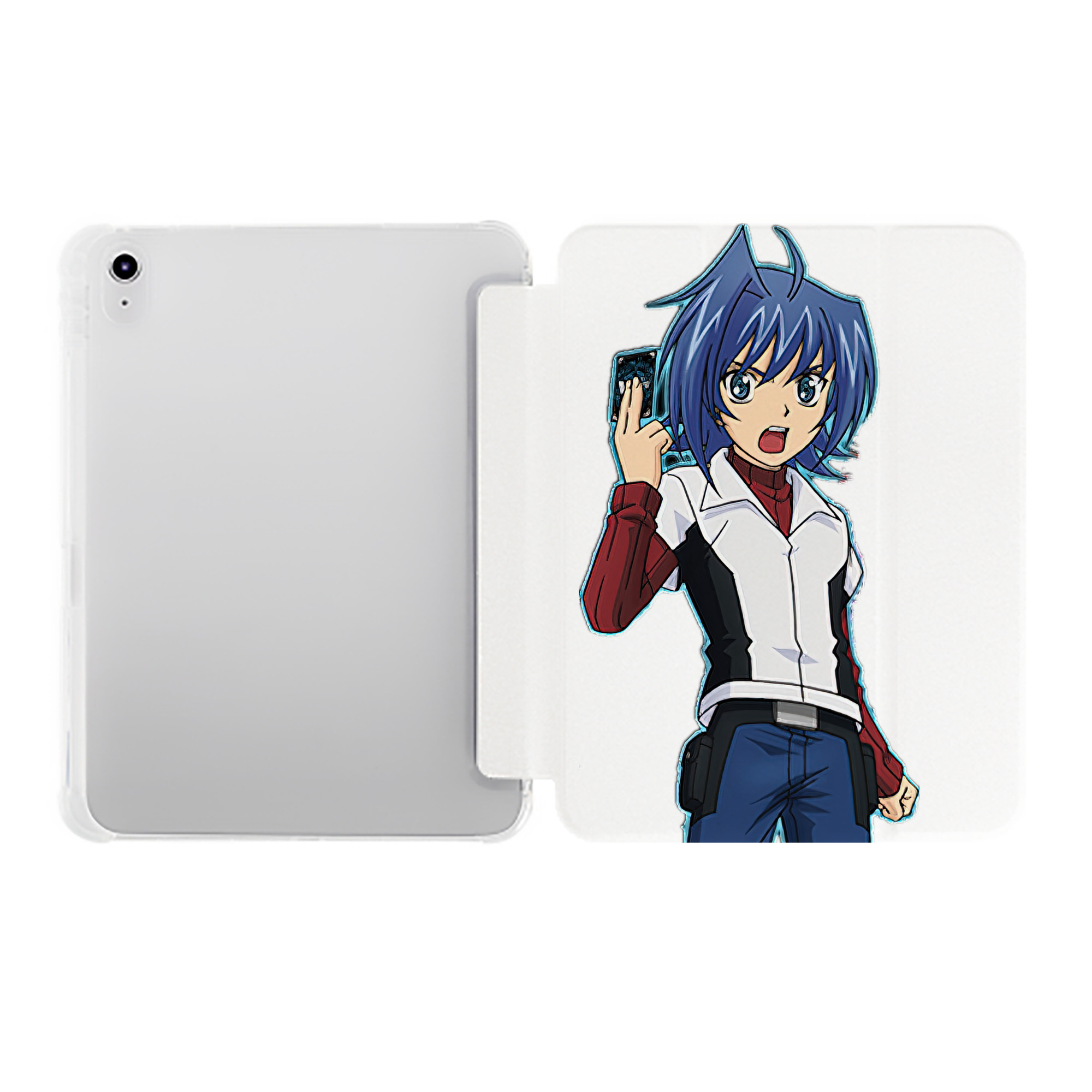 （画像用） 遊☆戯☆王 Yu-Gi-Oh! IPad ケース ペン収納付き 三つ折りスタンド PUレザー×シリコン 対応機種9.5/10.5/10.9インチ